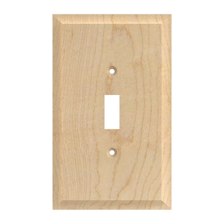 Single Light Switch Plate - Hard Maple